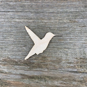Holzvogel Form, Kolibri, verschiedene Größen, zum Basteln, Dekoration, Naturholz