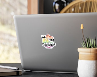 we are everywhere: gay animals rainbow pride sticker