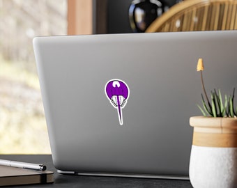 Crabrys vinyl sticker: the crab labrys for lesbians who are also horseshoe crabs