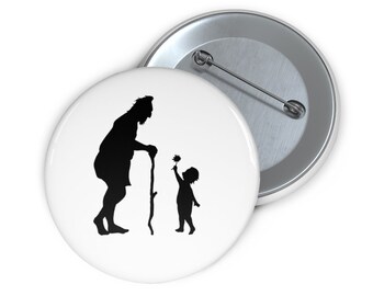 Shanidar 1 pin button in white
