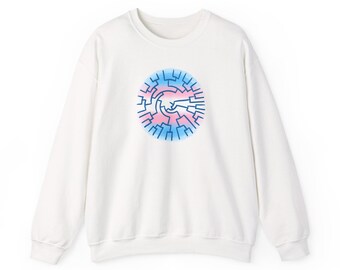 phylogenetic tree of life trans pride crewneck sweatshirt