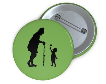 Shanidar 1 pin button in green