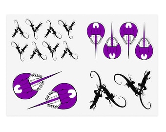 lambda whiptail lizard & horseshoe crab labrys lesbian gay pride sticker sheet