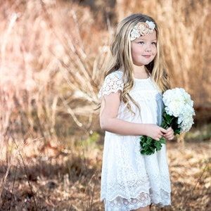 Claire Lace Flower Girl Dress-rustic Flower Girl - Etsy