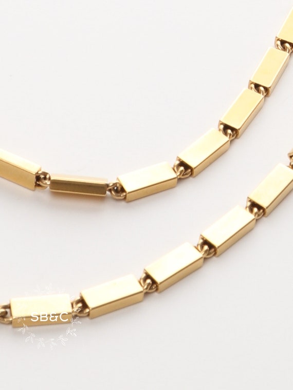 MONET vintage 1980s link chain necklace, signed, … - image 3