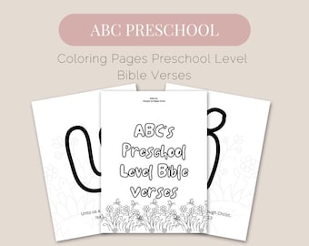 ABC Bible Verse Coloring Pages for Preschoolers | Christian Alphabet Printable | Scripture Activity for Kids