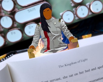 Marcador desplegable inspirado en el Capitán Burnham / Diseño de personaje de ciencia ficción