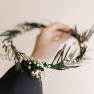 Eucalpytus & Olive Leaves Crown, Boho Greenery Wreath Bridal Crown , Boho Flower Crown