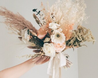 Dried Flower Wedding Bouquet Etsy