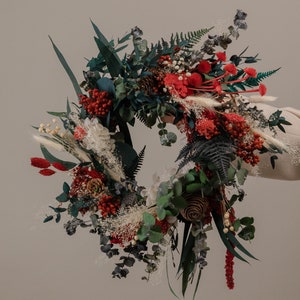 Modern Christmas Wreath No.26 / Soft Winter Door Wreath Christmas Decoration / Christmas Wreath / Xmas Door Wreath