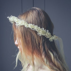 Minerva Crown in Natural Preserved Olive Leaf Flowers for Bridal Hairstyle  and Poetic Bridesmaids 