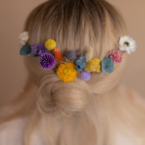 Rainbow Flower Hair Pins Set, Boho Hair Pins, Wedding Hair Pins, Flower Pin Set