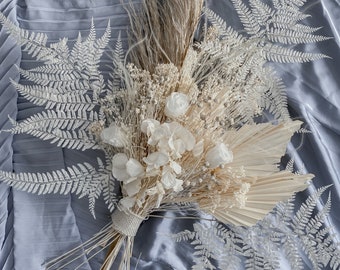 Konserviertes Pampas Gras Boho Bouquet / Palm spear Bouquet / Ewige Blüte Hydrengea Bouquet
