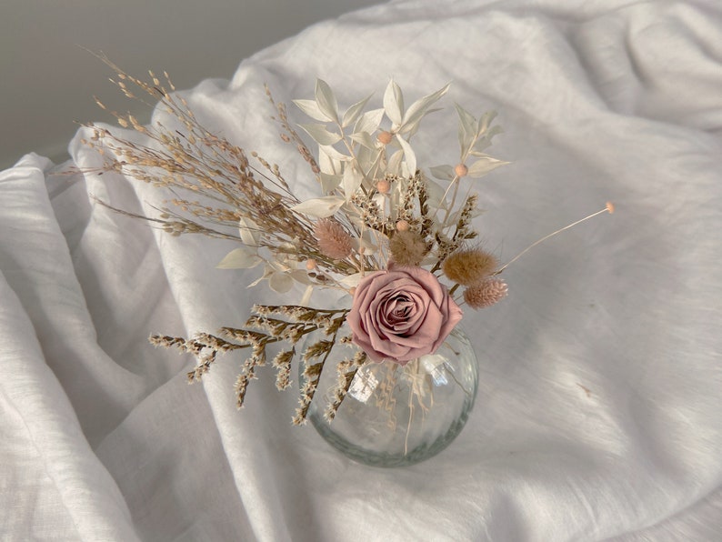 Preserved Eternal Rose Floral Vase Arrangment / Bleached Etsy Canada