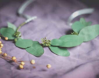 Eucalyptus dog collar, eucalyptus dog crown, eucalyptus pet crown, eucalyptus cat crown, eucalyptus cat collar,pet birthday,wedding pet