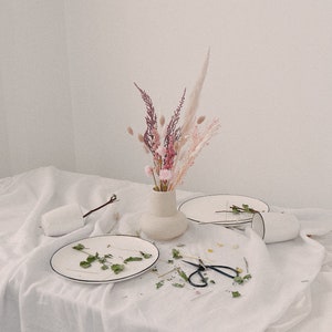 Blush pampas grass decoration arrangment / real dried flowers home decor / floral vase arrangment minimal decor image 6