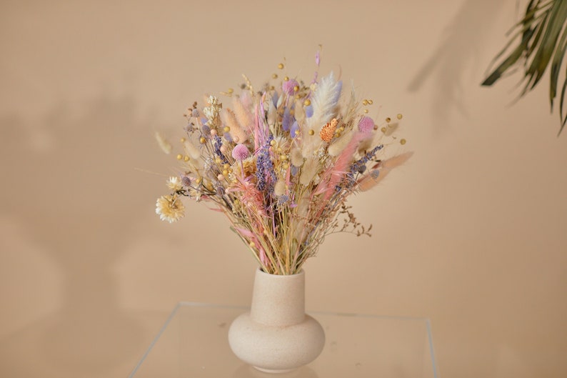 Pastel wildflower boho bouquet / pink and purple bridal bouquet / pride bouquet image 8