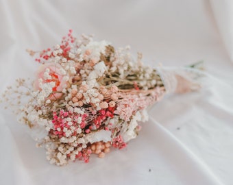 Bridal bouquet cream blush pink / festival meadow bouquet / bridal bouquet cream / baby's breath bouquet preserved flowers