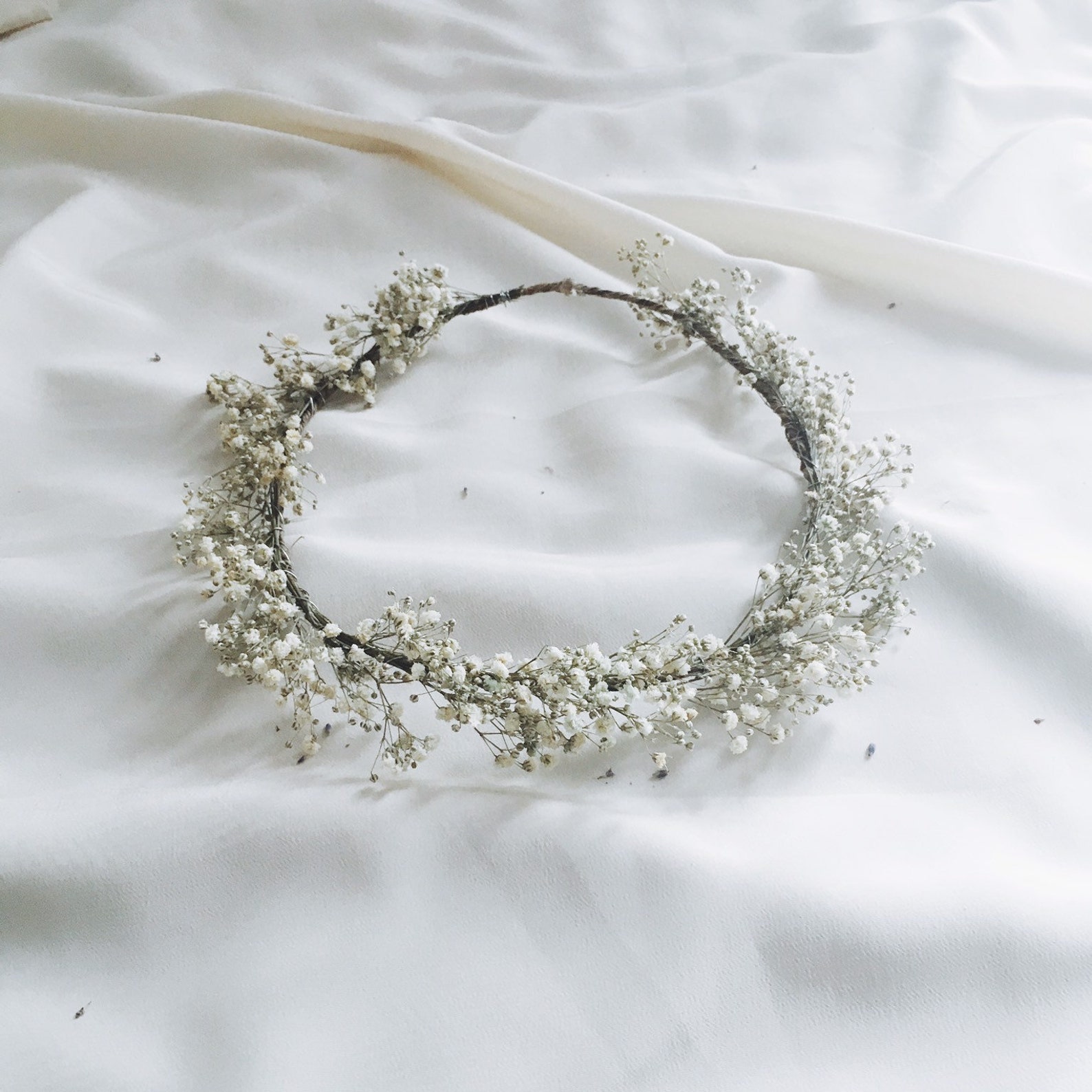 Cream Baby's Breath Flower Crown Baby's Breath Real Etsy Canada