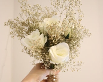 Gypsophila vintage wedding bouquet, dried flowers, dried floral bouquet, woodland bouquet, rustic bouquet, wedding bouquets,