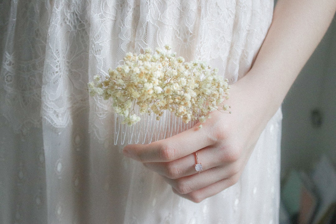 Baby's Breath Flower Comb Hair Comb Baby's Breath - Etsy UK