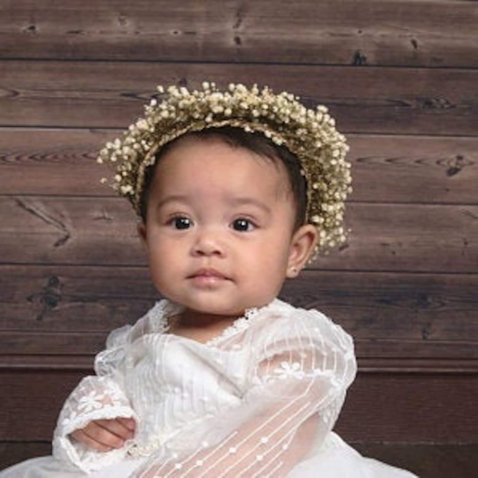 Flower Girl Crown / Baby Floral Crown / Baby's Breath Baby Etsy