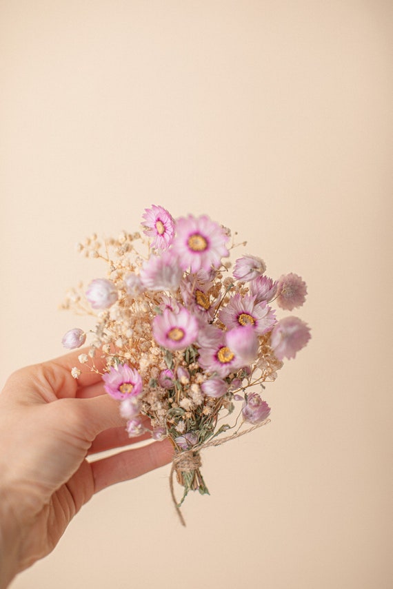 Pink Bunny Tails & Dried Gypsophila Wedding Bouquet/ Bridal  Bouquet/Bridesmaids Gift/ Lagurus/Babies Breath Bouquet - Yahoo Shopping