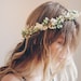 Whimsical Forest Herbs Flower Crown - dried flowers, artificial leaves, Bridal Wreaths, Bridal Crowns