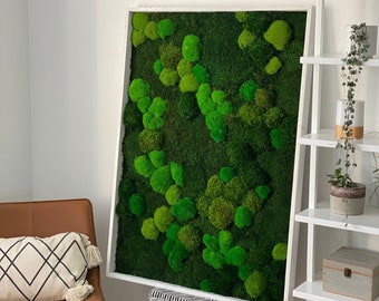 MOSS WALL ART | Rectangle | Real Moss Decor, Nature Room Decor, Living Moss Wall Art, Large Moss Wall, Green Home Decor