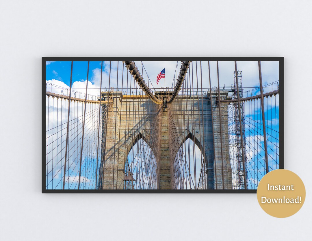 Brooklyn Bridge Colorful PRINTABLE New York City Print - Etsy