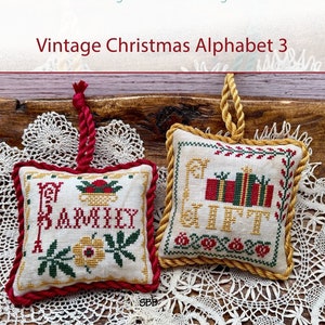 Jan Hicks Creates! - Vintage Christmas Alphabet 3 - Original design by Jan Hicks PDF Instant Download