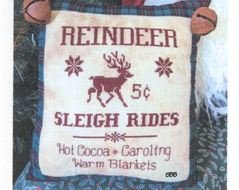 The Mindful Needle - MN-037 Reindeer Sleigh Ride - Original design by Dawn Friske
