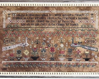 Rosewood Manor - S-1331 Cobham House Sampler  - Original design by Karen Kluba