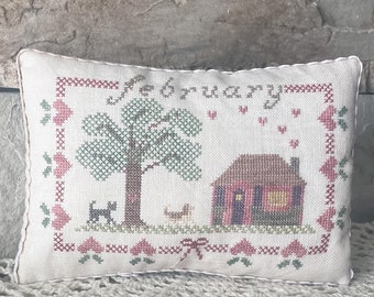 From the Heart NeedleArt  - February Cottage - Original design by Wendy Peatross