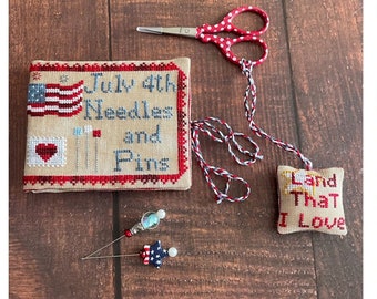 Romy's Creations - July 4th Needlebook - Original design by Romina Petrucci of Italy