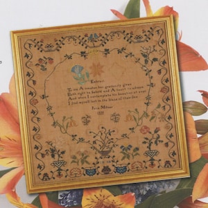 Cross Stitch Antiques - Jane Milner 1830 - Reproduction Sampler design by Kathleen Littleton.