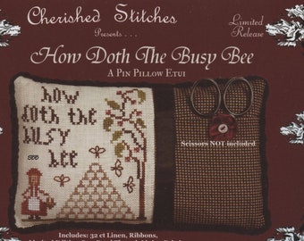 Cherished Stitches ~ OOP / 2016 Limited Edition Kit ~ How Doth The Busy Bee