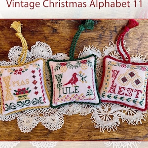 Jan Hicks Creates! - Vintage Christmas Alphabet 11 - Original designs by Jan Hicks PDF Instant Download