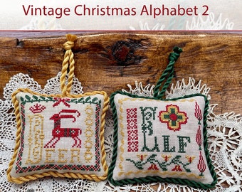 Jan Hicks Creates! - Vintage Christmas Alphabet 2 - Original designs by Jan Hicks