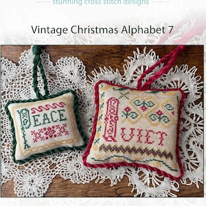 Jan Hicks Creates! - Vintage Christmas Alphabet 7 - Original designs by Jan Hicks - PDF instant download