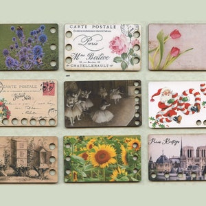 Whimsical Edge 3.75&quot; x 2.25&quot; Vintage Postcard Thread Keeps
