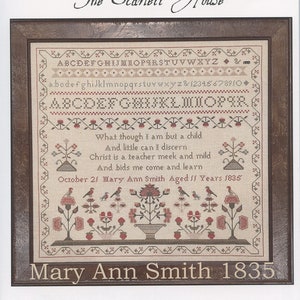 The Scarlett House ~ Mary Ann Smith 1835 - Eine antike Musterreproduktion von Tanya Brockmeyer