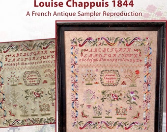 Jan Hicks Creates! - Louise Chappuis 1844 - Sampler reproduction design by Jan Hicks