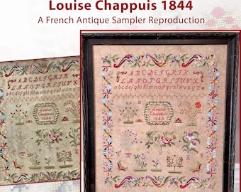 Jan Hicks Creates! - Louise Chappuis 1844 - Sampler reproduction design by Jan Hicks - PDF Instant Download