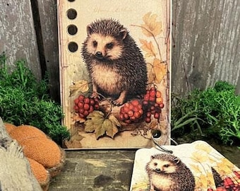 The Primitive Hare - Hedgehog Smart Thread Keeper With Six Coordinating Floss Drops! - Made by Isabella Abbiati of Italy