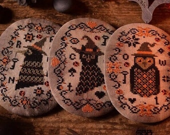 Punochka / Northern Stitches - Halloween Trio - Original design by Evdokia Nikolaeva of Siberia - PDF instant download