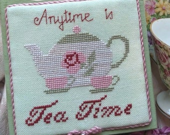 The Mindful Needle Designs - MN-039 Anytime For Tea #xstitchtherainbow - Original design by Dawn Friske