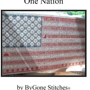 ByGone Stitches ~ One Nation - Oryginalny projekt GRReinhardta 2010 - Z Stitching Pretty Presents
