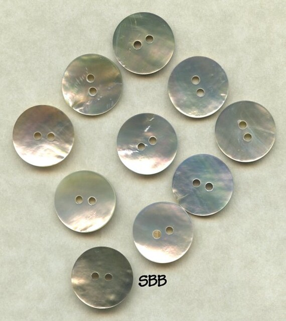 Large Round Mother of Pearl Buttons from Kelmscott Designs ~ pkg