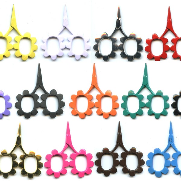 Kelmscott Designs 2.5" Flower Power Scissors